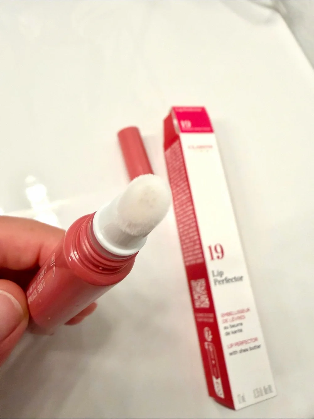 Clarins Lip Perfector #19 Intense Smoky Rose (Full Size, 12mL/0.35oz) NWT